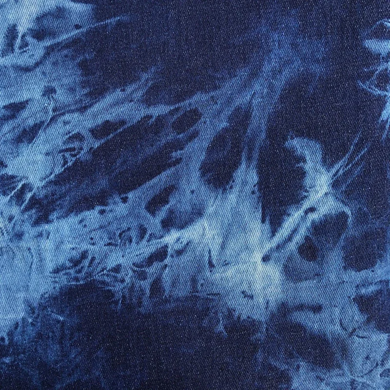 50X170CM Washed Tie-Dyed Denim - Sewing Batik Fabric 评论和价格