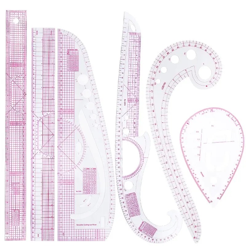 6PCS French Curve Ruler Soft P - Sewing Gauge Ruler 评论和价格
